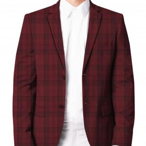Byzantium Purple with Royal Blue Windowpane Suit - III